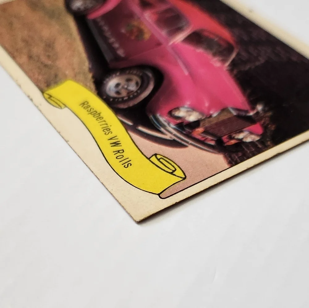 🍓 Vintage 1970 Fleer GEORGE BARRIS Kustom City Sticker - RASPBERRIES ROLLS 🏎️